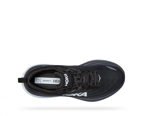 Hoka Women's Bondi 8 Black/White BWHT – Earth Walk