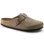 Birkenstock Boston Taupe Suede Soft Footbed Narrow